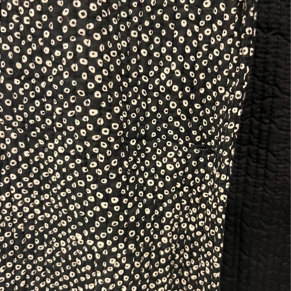 Bamyan Paris Quilted 100% Cotton Hand Printed Open Women’s Jacket size M, B&W - Picture 5 of 7